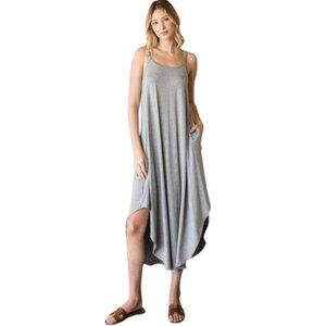 NWT HEYSON Womens Grey Cami Strap Midi Dress Size 3X